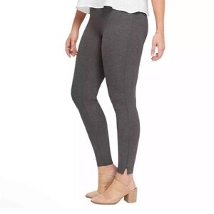 Spanx Ankle Length Ponte Knit Legging Charcoal Heather Size 1X